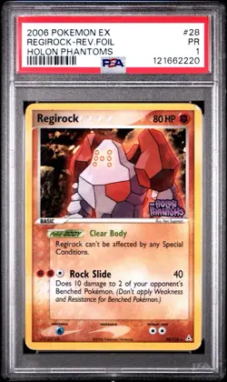 PSA 1 Regirock 28/110 EX Holon Phantoms Stamped Reverse Holo Pokemon 2006 PR - Image 1