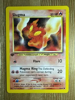 Pokemon TCG Slugma Neo Revelation 53/64 Regular 1st Edition Common NM - Image 1