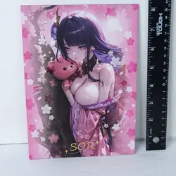 Raiden Limited 09/58 Double Side Waifu Card Anime Girl Art Oversize Board A5 - Image 3