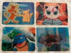 Pokemon Viz Video 3D Lenticular Promo cards Blastoise Ash Pikachu Jigglypuff - Image 1