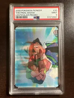 The Final Badge 2000 Pokemon Pioneer Lenticular PSA 9 - Image 1