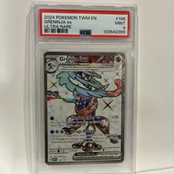 Pokemon TCG Greninja ex Ultra Rare 198/167, Twilight Masquerade PSA 9 - Image 1