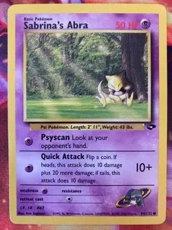 TCG POKEMON GYM CHALLENGE SABRINA'S ABRA, KADABRA 1ST ED, & ALAKAZAM-NM ENG-2000 - Image 2