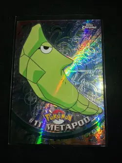 Topps 2000 Chrome Pokemon T.V. Spectra #11 Metapod NM/M - Image 1