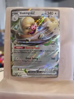 Slaking ex 147/191 Double Rare Holo Pokemon 2024 Surging Sparks NM - Image 1