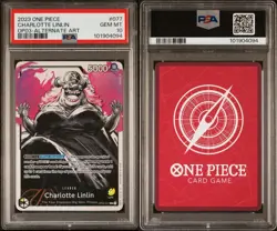 One Piece Pillars Of Strength Charlotte Linlin OP03-077 Leader Alt Art PSA 10 - Image 3