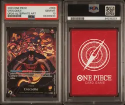 2023 ONE PIECE OP04-KINGDOMS OF INTRIGUE #058 CROCODILE ALTERNATE ART PSA 10 - Image 3