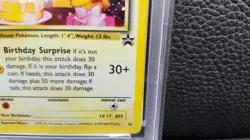 PSA 6- 2000 POKEMON PROMO BLACK STAR #24 BIRTHDAY PIKACHU-HOLO - Image 3