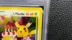 PSA 6- 2000 POKEMON PROMO BLACK STAR #24 BIRTHDAY PIKACHU-HOLO - Image 4