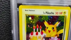 PSA 6- 2000 POKEMON PROMO BLACK STAR #24 BIRTHDAY PIKACHU-HOLO - Image 5