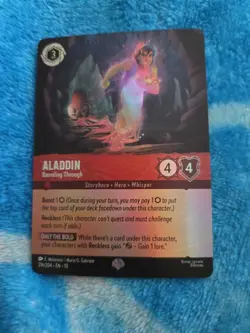Disney Lorcana Whispers in the Well Aladdin 216/204 Legendary Foil - Image 1