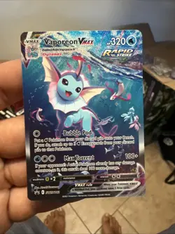 Vaporeon VMAX SWSH182 Sword & Shield Promo Holo Pokemon TCG Card Mint Condition - Image 1