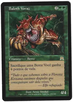Ravenous Baloth / Voraz - ONSLAUGHT - portugese (near-mint) ** Rare ** - Image 1