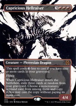 MTG Capricious Hellraiser (Showcase) (310) | NM | Phyrexia All Will Be One {ONE} - Image 1