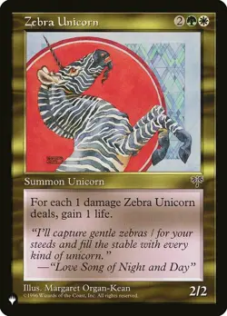1 x Zebra Unicorn - Mystery Booster / The List - NM-Mint - MTG - Image 1