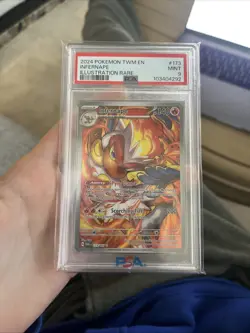 2024 POKEMON TWM EN-TWILIGHT MASQUERADE ILLUSTRATION RARE #173 INFERNAPE PSA 9 - Image 1