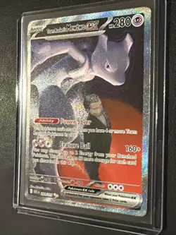 Team Rocket’s Mewtwo ex 281/217 SIR Secret Ascended Heroes Pokemon IN HAND - Image 4