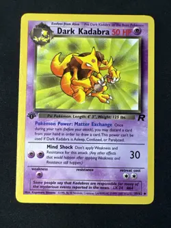 Dark Kadabra 39/82 Team Rocket Regular 1st Edition Pokemon MJ - Image 1