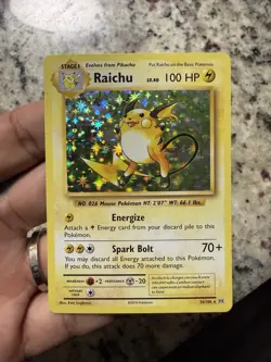 Raichu 36/108 Holographic Rare XY Evolutions Pokemon TCG Near Mint - Image 1