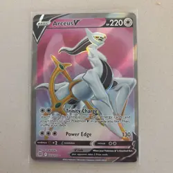 Pokemon SWSH09: Brilliant Stars #165/172 Arceus V (Full Art) plus 8 art cards - Image 3