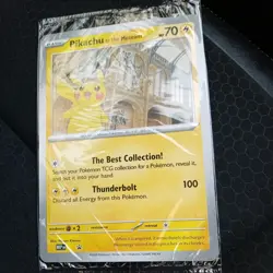 Pikachu At The Museum, Pokemon X Natural History Museum Jumbo Promo Pokemon Card - Image 1