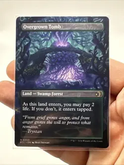 MTG - Overgrown Tomb - Borderless Rare #350 - Lorwyn Eclipsed NM - Image 3