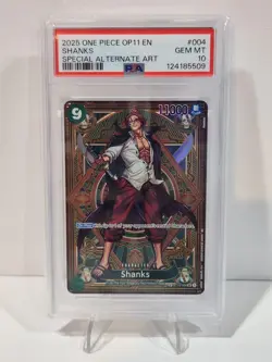 2025 ONE PIECE ST16-004 OP11-A FIST OF DIVINE SPEED SHANKS SP ALT ART PSA 10 - Image 1