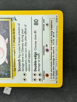 Chansey 3/130 - Base Set 2 Holo Rare WOTC Pokemon TCG NM - Image 5