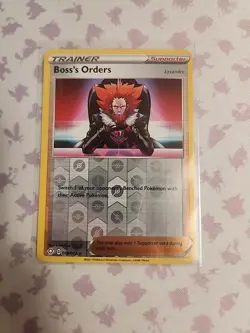 Boss's Orders 058/072 Shining Fates Reverse Holo Rare Pokemon Card NM - Image 1