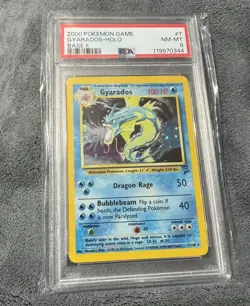 2000 POKEMON BASE SET 2 #7 GYARADOS-HOLO PSA 8 - Image 1