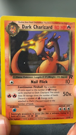 Pokemon Team Rocket Dark Charizard 21/82 Non-Holo - Unlimited - WOTC - MP - Image 2