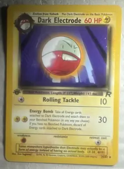Pokemon TCG - DARK ELECTRODE - 1ST EDITION - 34/82 - TEAM ROCKET (2000) - LP/NM - Image 1