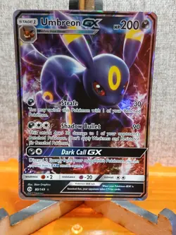 Pokemon TCG Umbreon GX 80/149 Sun & Moon Base Set Ultra Rare Near Mint - Image 1