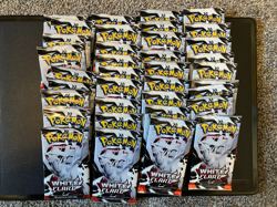 36 White Flare Booster Pack Lot Factory Sealed Pokemon english TCG - Image 1