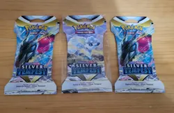 Pokemon Silver Silver Tempest Sealed Booster Pack Lot Of 3 - English - Image 1