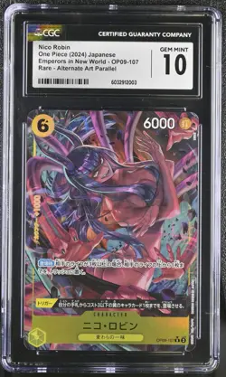 CGC Gem Mint 10 Japanese Nico Robin(Parallel) OP09-107 Emperors in the New World - Image 1