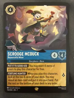 Disney Lorcana Scrooge McDuck Resourceful Miser 154/204 Archazia's Island NM - Image 1