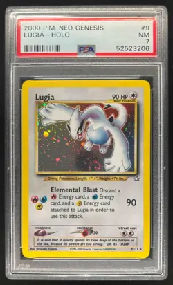 2000 Pokemon Neo Genesis Lugia Holo #9/111 PSA 7 - Image 1