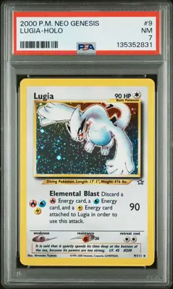 2000 POKEMON NEO GENESIS #9 LUGIA-HOLO PSA 7 - Image 1