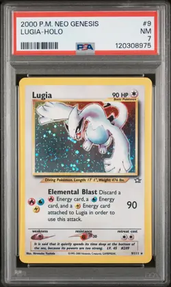 2000 POKEMON NEO GENESIS #9 LUGIA-HOLO PSA 7 - Image 1