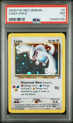2000 POKEMON NEO GENESIS #9 LUGIA-HOLO PSA 7 - Image 1