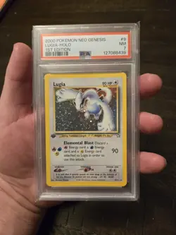 2000 POKEMON NEO GENESIS 1ST ED #9 LUGIA-HOLO PSA 7 NEW CERT! - Image 1