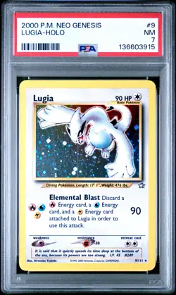 2000 POKEMON NEO GENESIS #9 LUGIA-HOLO PSA 7 - Image 1