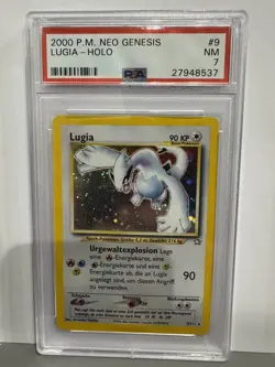 GERMAN Lugia 2000 Pokemon Neo Genesis #9 Holo PSA 7 NM - Image 1