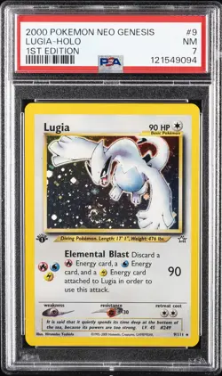 2000 POKEMON NEO GENESIS 1ST EDITION #9 LUGIA-HOLO PSA 7 - Image 1