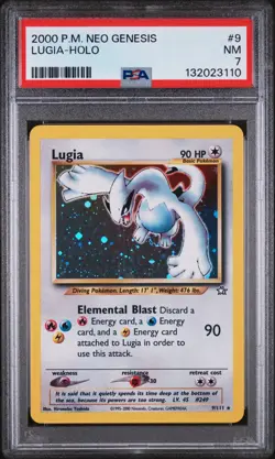 2000 POKEMON NEO GENESIS #9 LUGIA-HOLO PSA 7 - Image 1