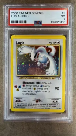 2000 POKEMON NEO GENESIS #9 LUGIA-HOLO PSA 7 - Image 3