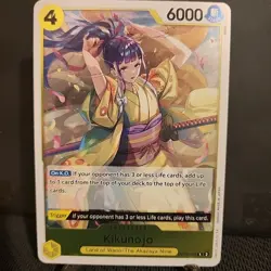 One Piece CCG Kikunojo OP06-104 R Wings of the Captain Card Foil NM - Image 1