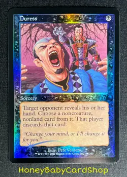 MTG Seventh Edition 2001 Duress Foil NM Card English 7ED Common - Image 2