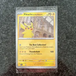 Pikachu At The Museum, Pokemon X Natural History Museum Jumbo Promo Pokemon Card - Image 1